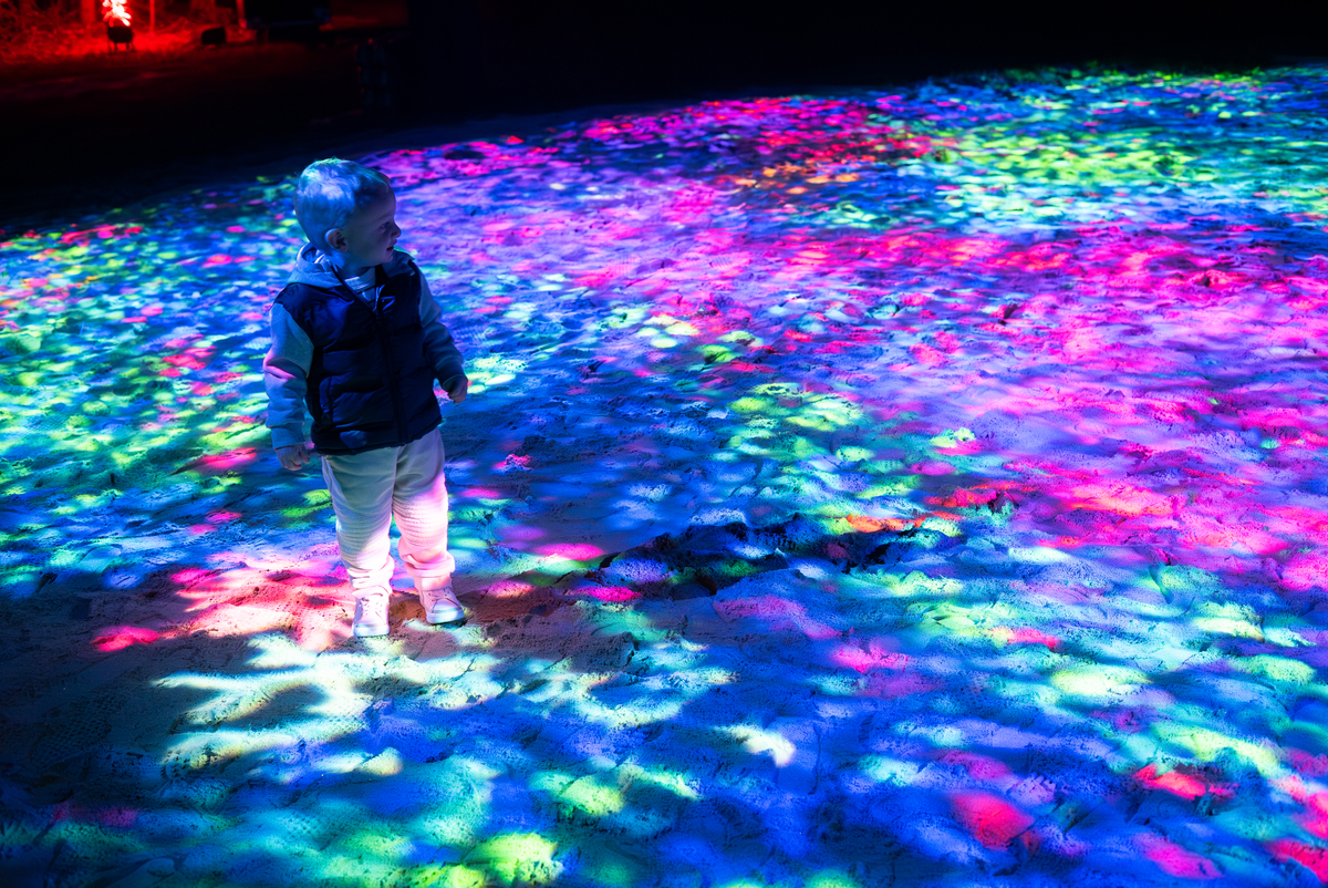 child with lights