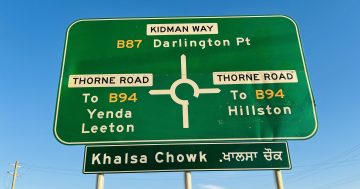 Griffith roundabout named 'Khalsa Chowk', sign erected featuring English and Punjabi alphabet