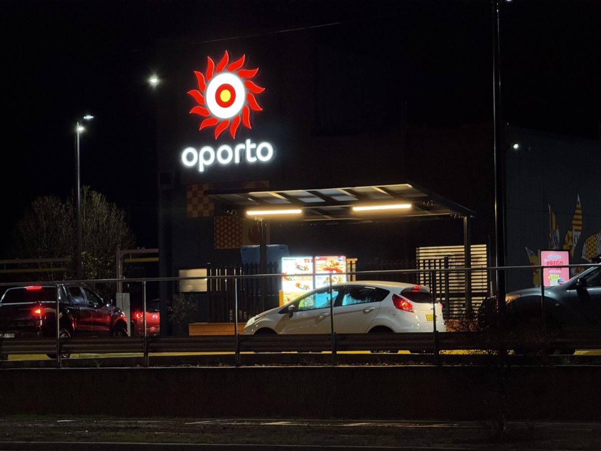 Oporto Portuguese chicken restaurant open saw a car conga line that didn’t ease until after 9pm Monday. Picture: Marguerite McKinnon