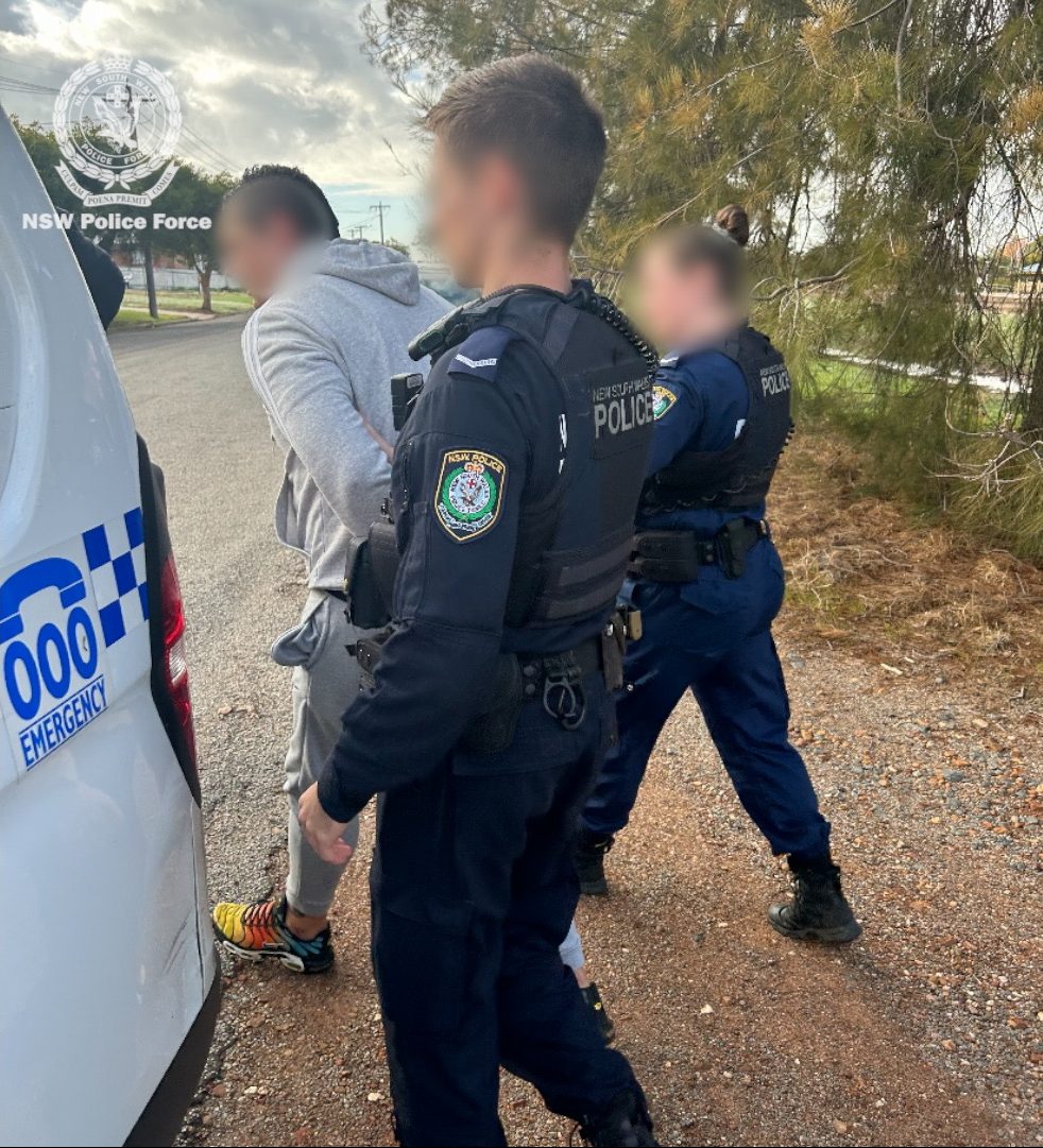 man being arrested