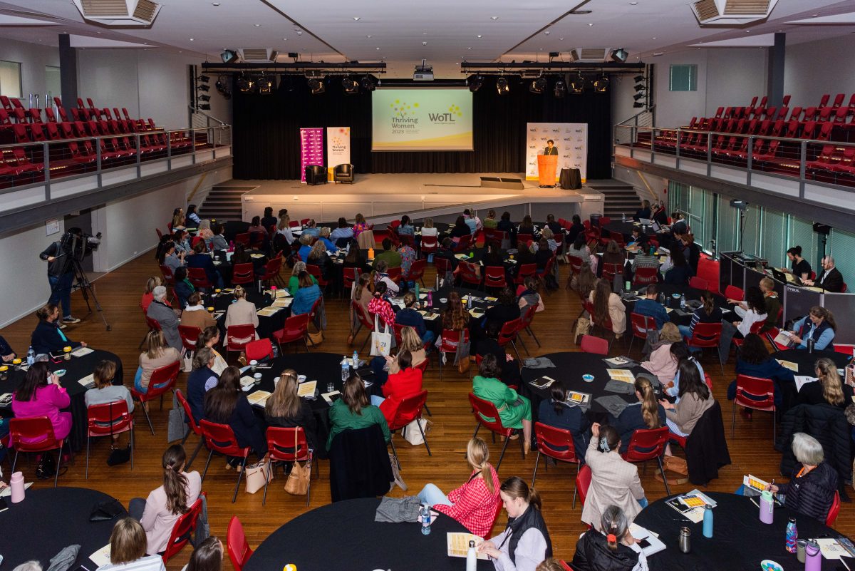 Women at a conference