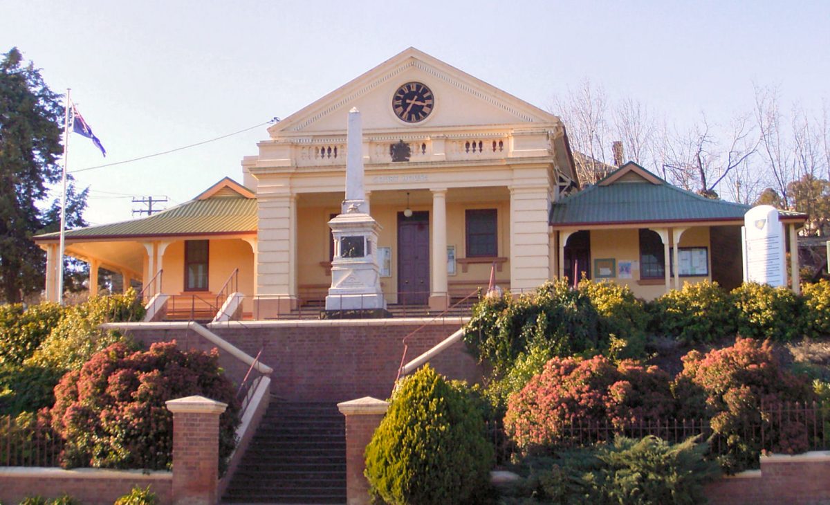 Outside of courthouse
