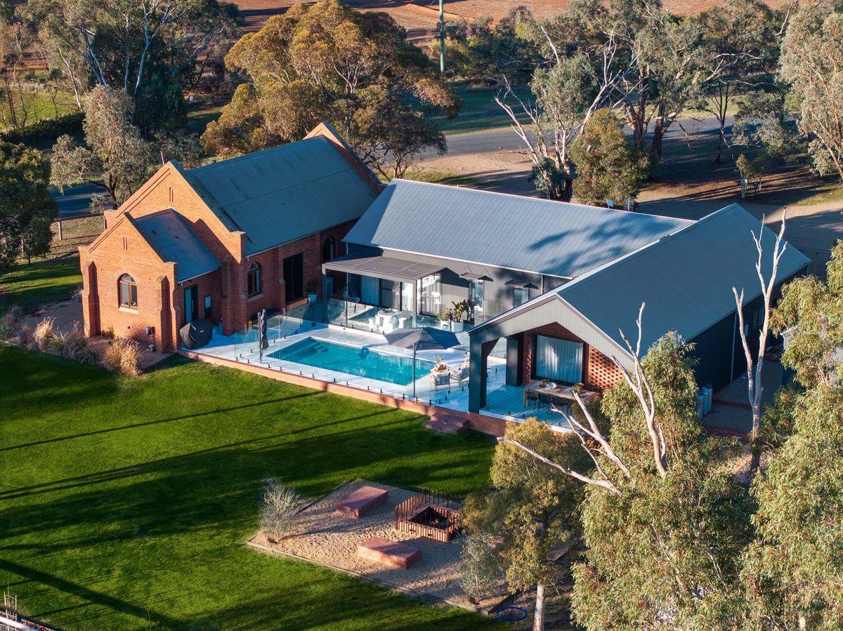 aerial shot of home 