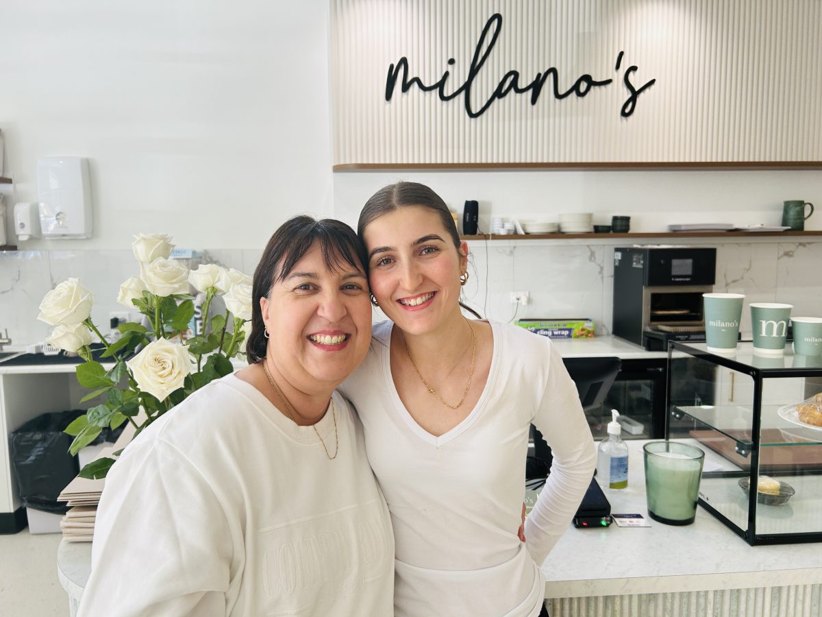 Mum and daughter in cafe