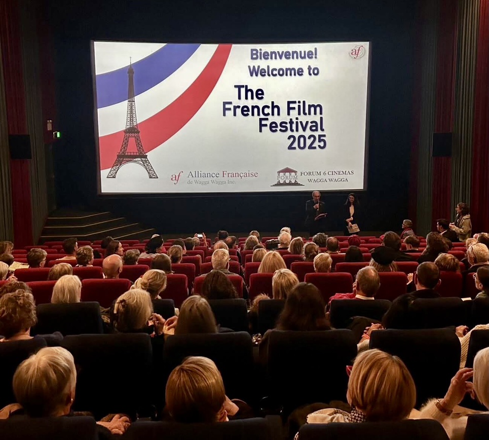 Wagga's French Film Festival, and yes, Sue Savage is down the front to the right. Photo: Alliance Française Wagga