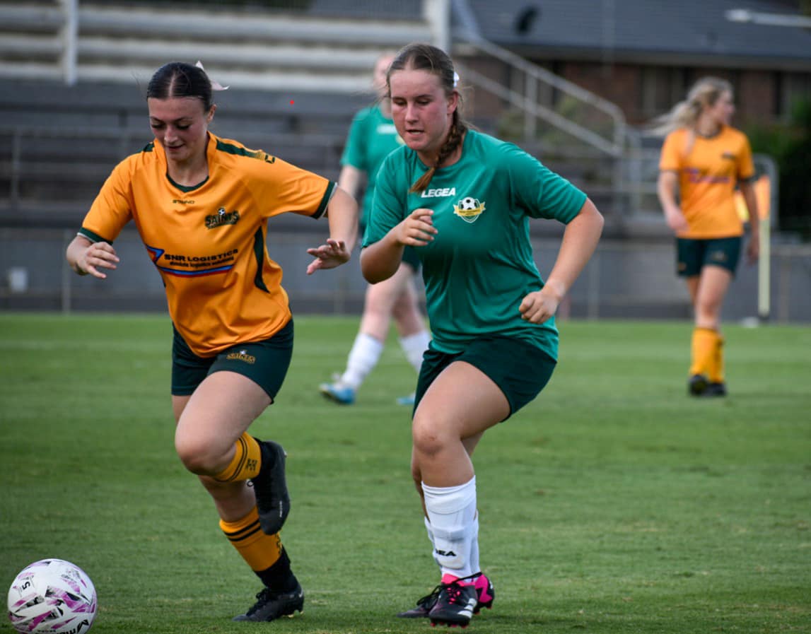 women's deaf football action