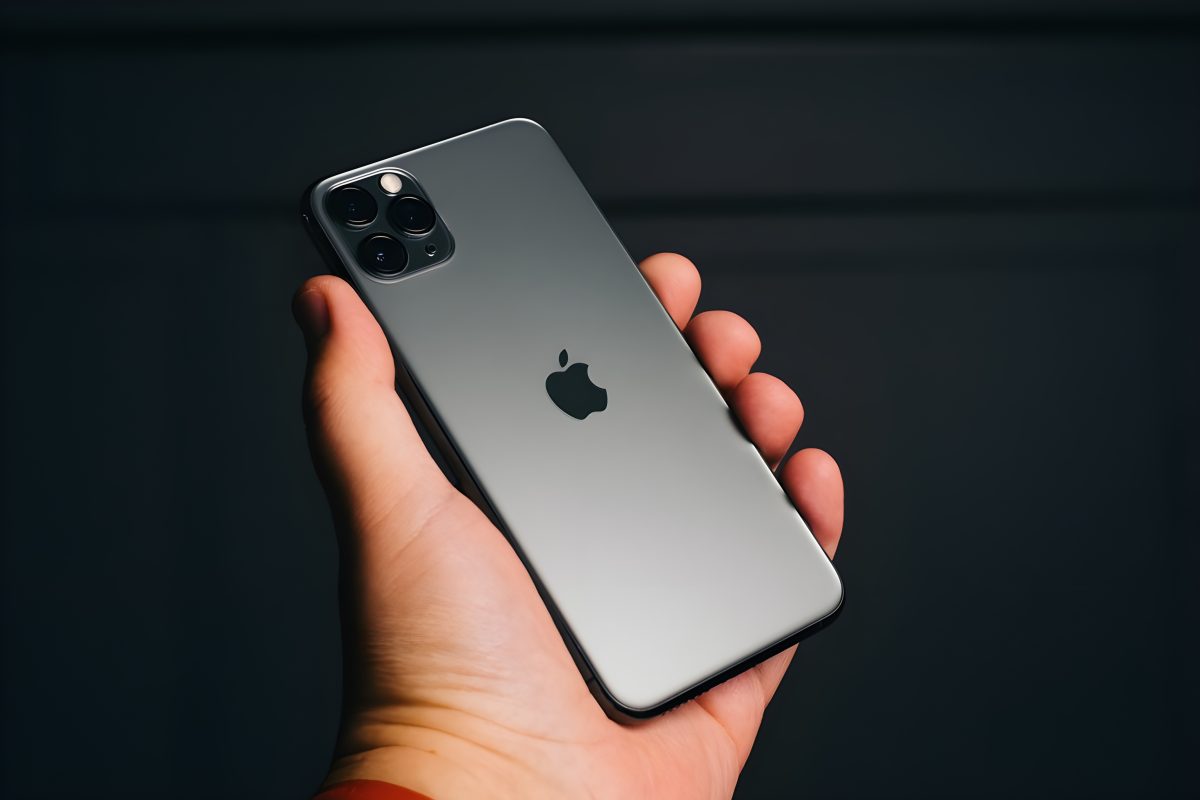 iPhone in hand 