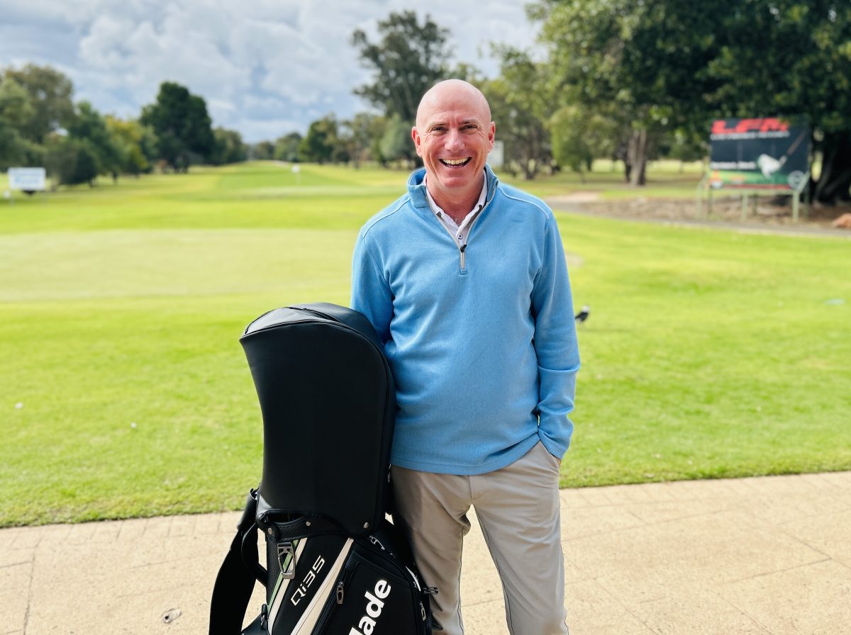 guy on golf course