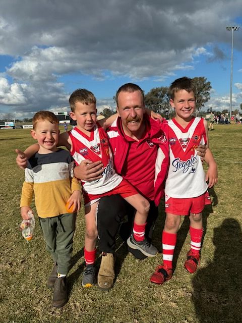 Dad with kids 