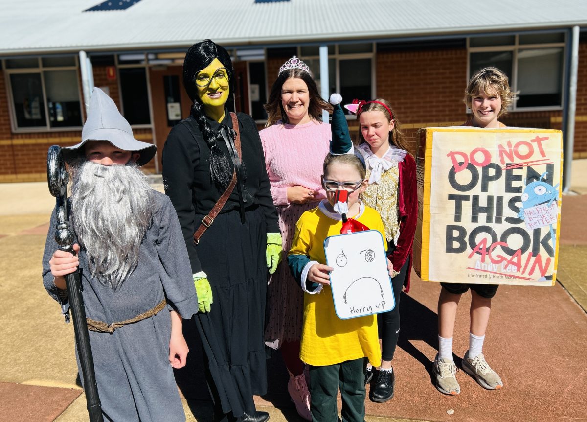 Students and teachers dressed up as characters in literature