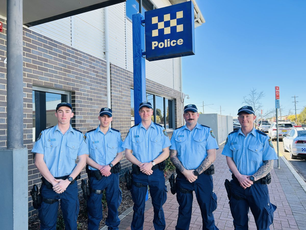 Row of cops