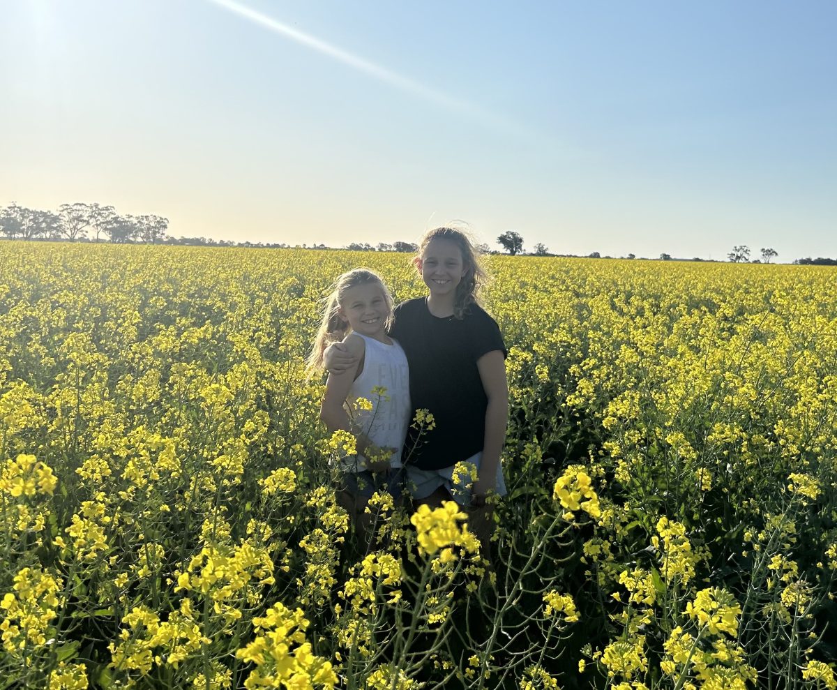 caitlin and evelin on farm