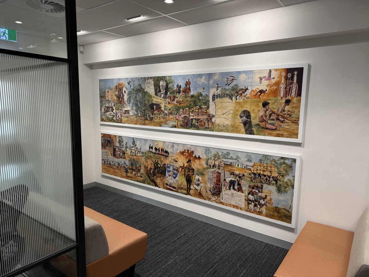 paintings in a bank branch