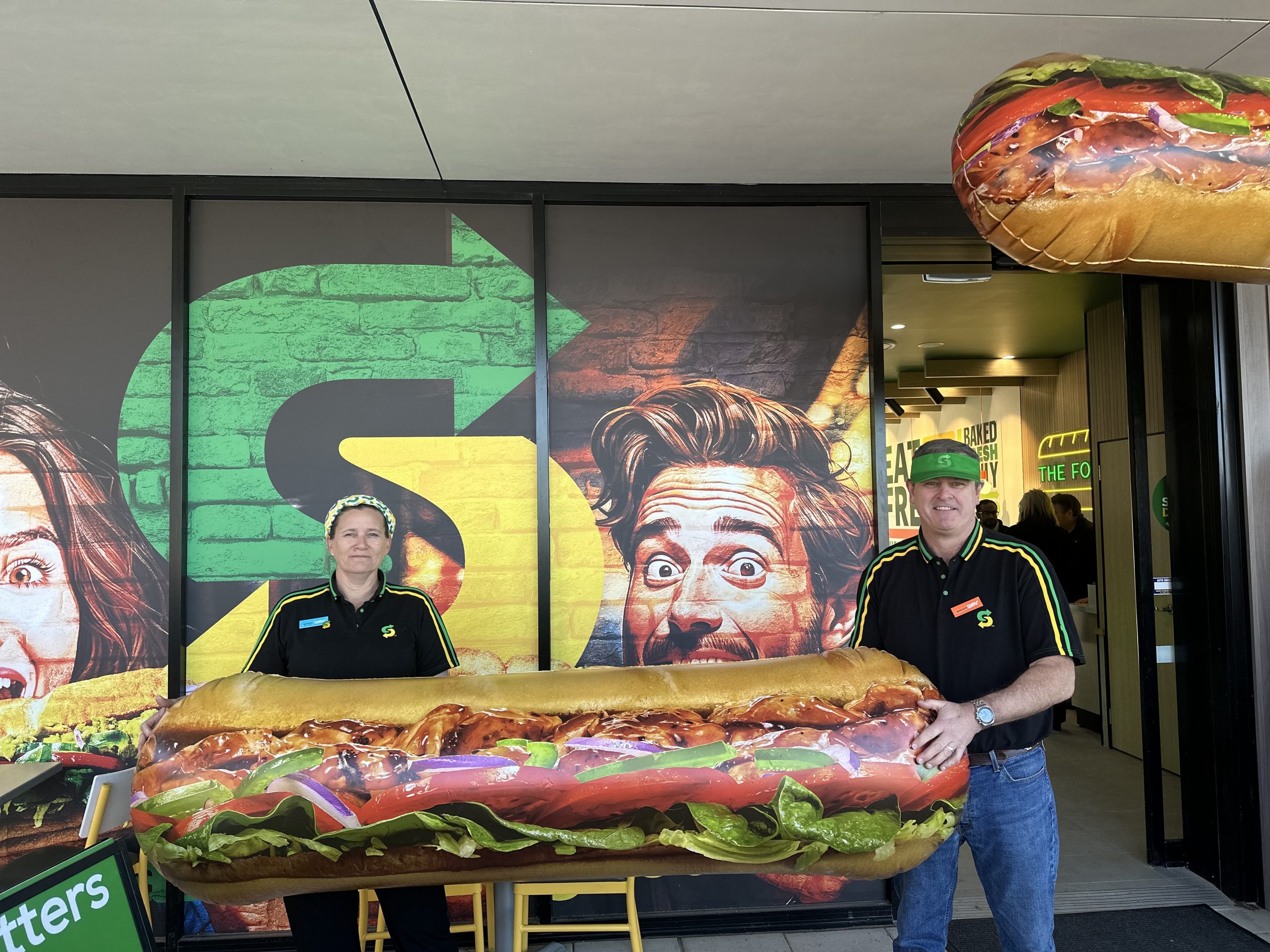 Area manager Kirsty Wright and store owner Andrew Puckeridge are happy with the 'fantastic' turnout.