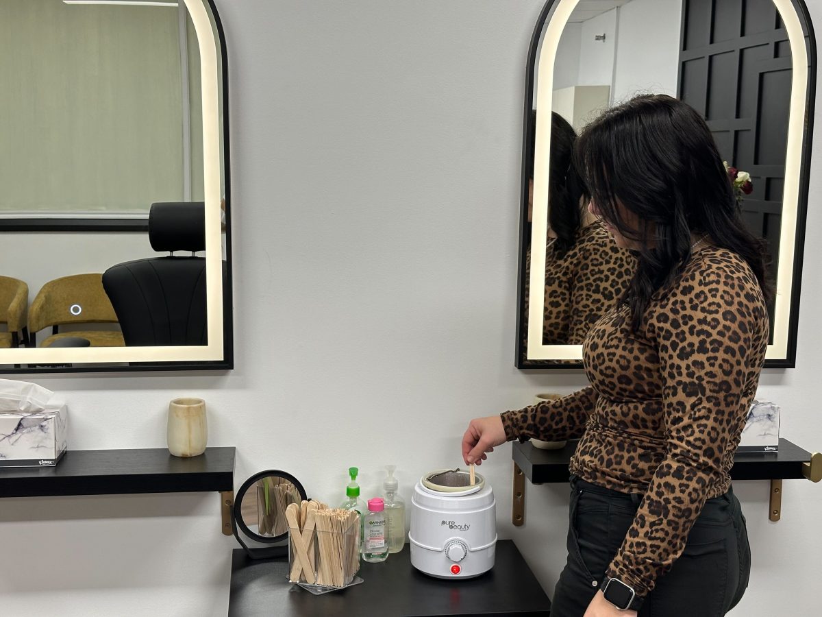 woman in her beauty salon