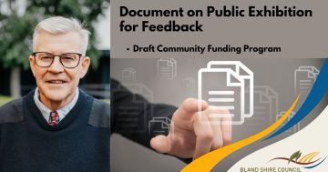 Community invited to give feedback on Bland Shire Council's draft funding program
