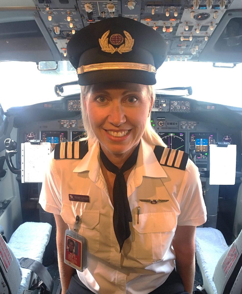 Michelle as a pilot