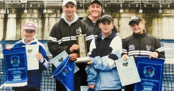 Griffith physio wins school tennis championship as a coach 17 years after triumphing as a player