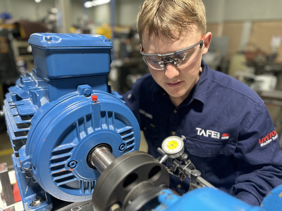 Bailey with machinery