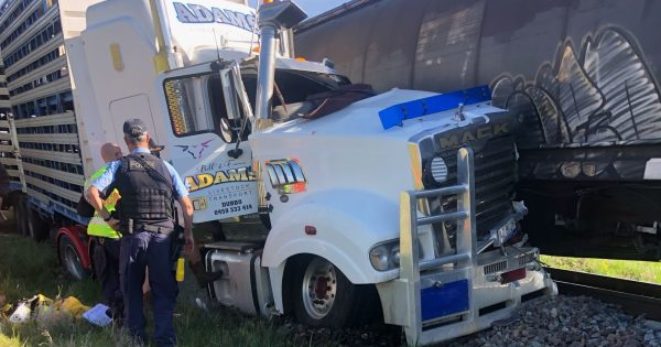 UPDATED: Train and stock truck collide at notorious Bribbaree level crossing