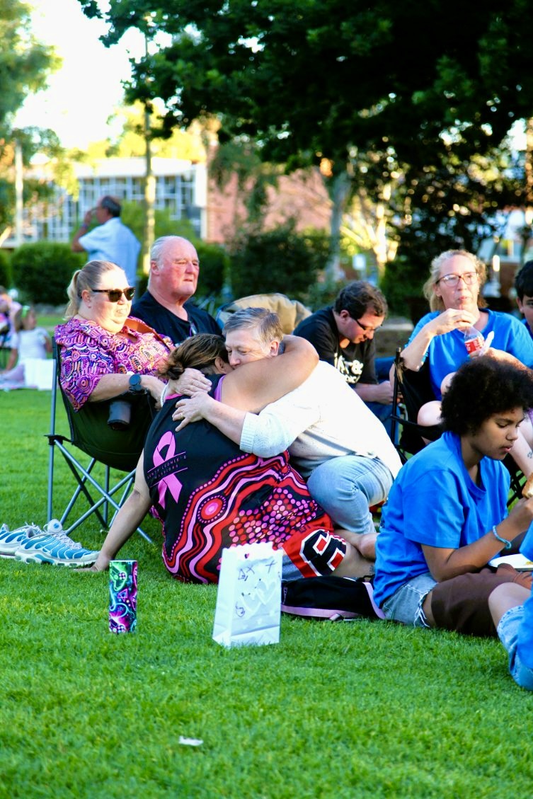 Families gather at Victory Memorial Gardens on International Pregnancy and Infant Loss Remembrance Day, to honour the babies they've lost