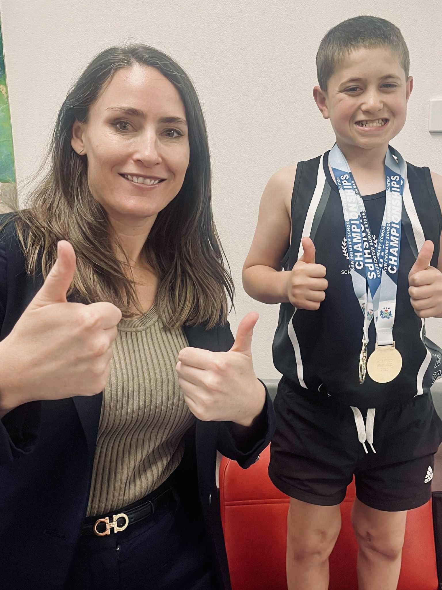 Cody’s Paediatric Orthopaedic Surgeon Dr Justine St. George has been a big supporter of her patient for more than five years. Picture: Cody’s mum.