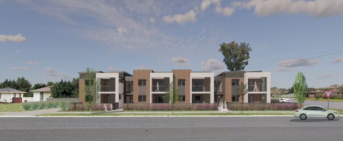 An artist's impression of the new social housing being built in East Albury, which is expected to house around 40 older residents.