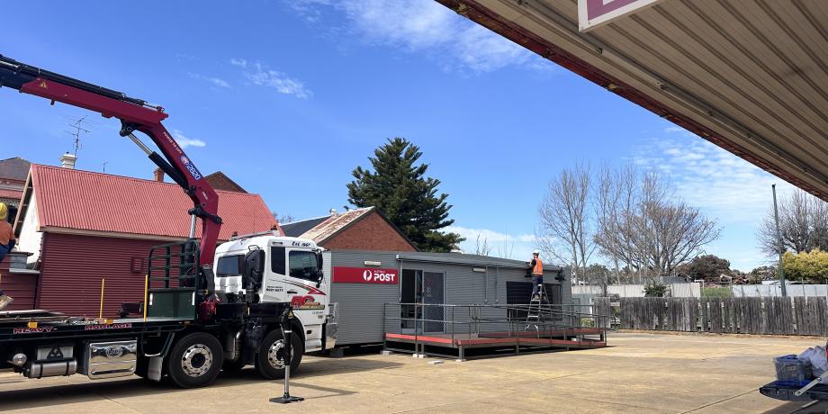 temporary postal building