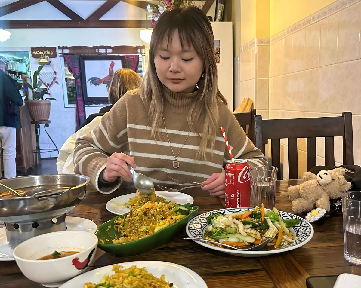 Erin eating