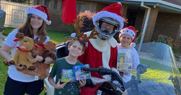 Santa ditches the sleigh in favour of a motorbike for this year's Wagga Toy Run
