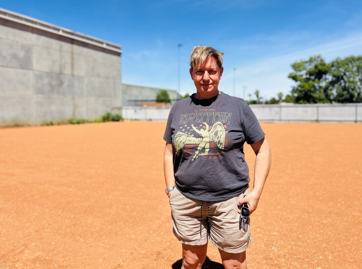 woman on vacant land