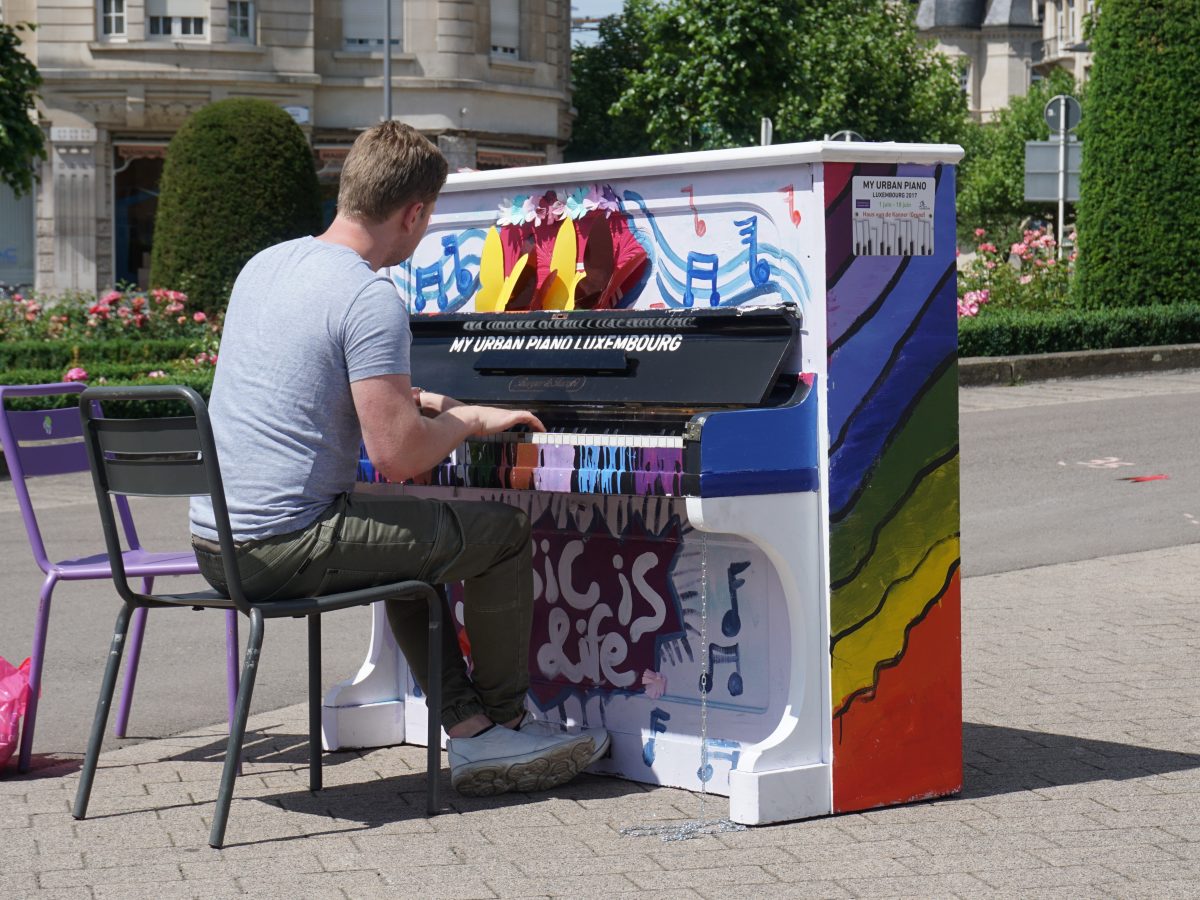 colourful piano