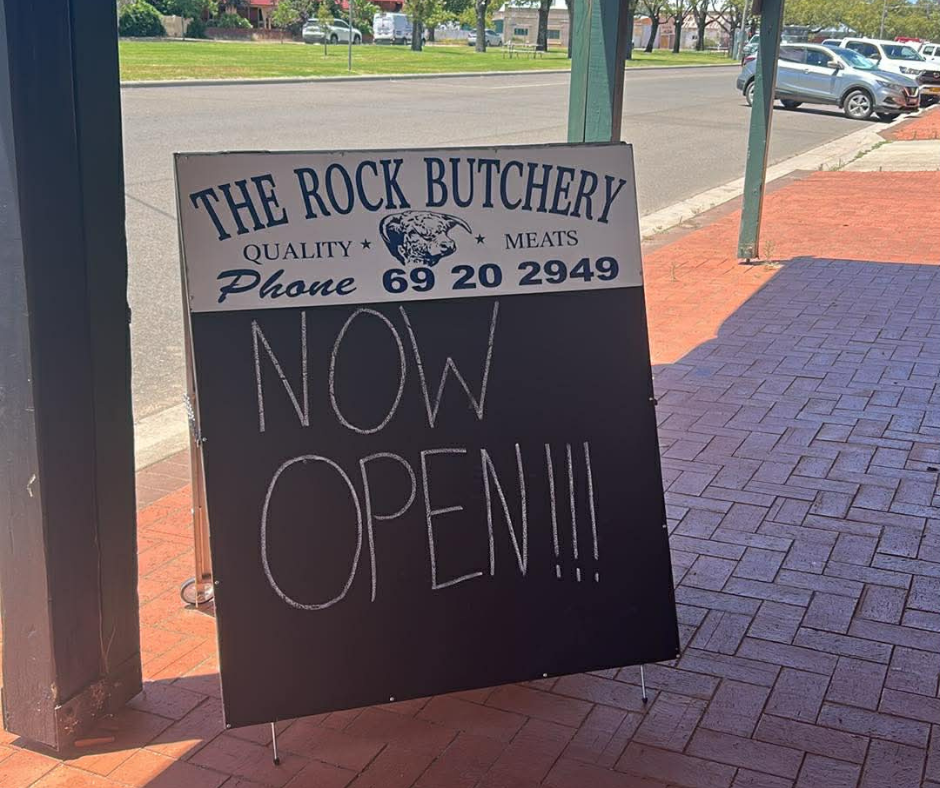 The Rock Butchery has reopened its doors after a six-month closure, with a former apprentice taking over. 
