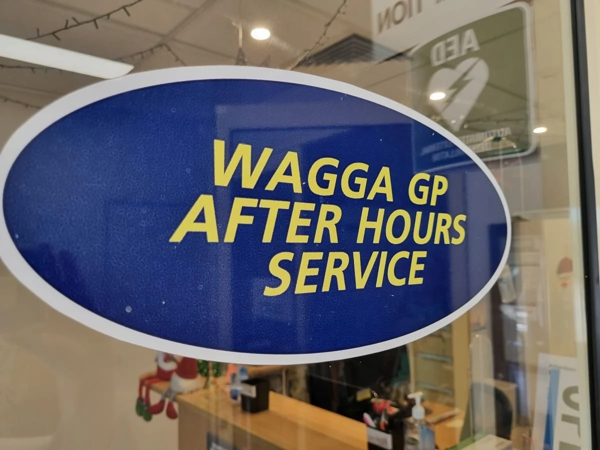 door entry with sign