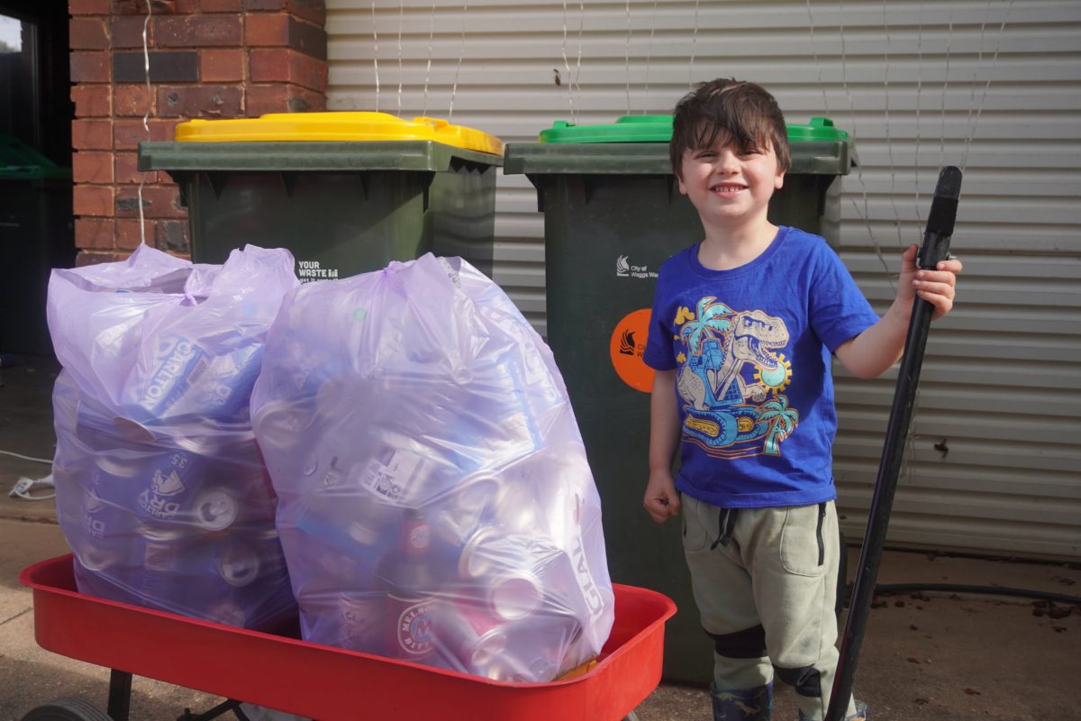 With their trusty cart by their side, Ashton and Gabe (absent) will be raising money to buy toys for sick kids this ChristmasWith their trusty cart by their side, Ashton and Gabe (absent) will be raising money to buy toys for sick kids this Christmas.