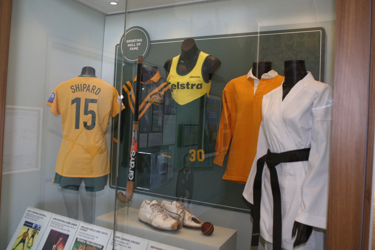 sporting hall of fame display