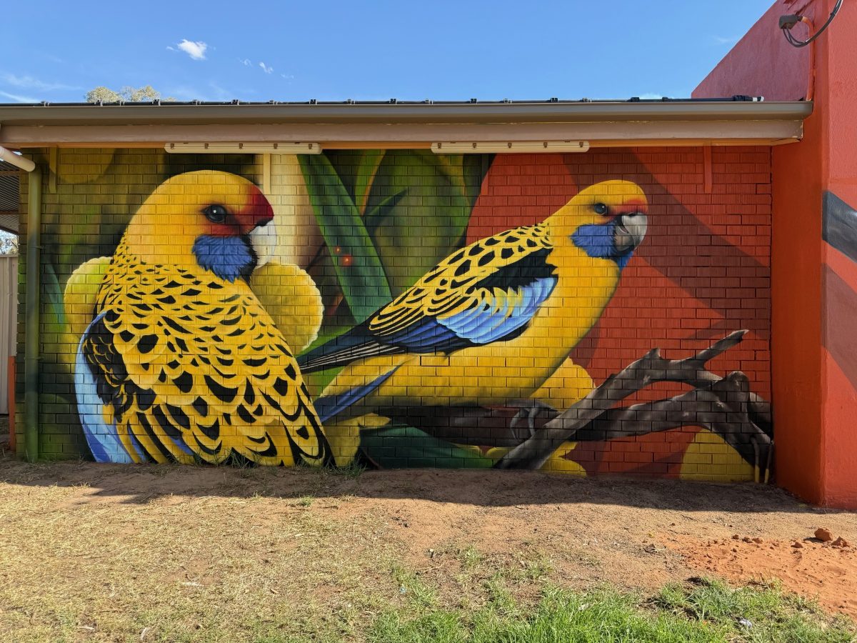 mural of birds