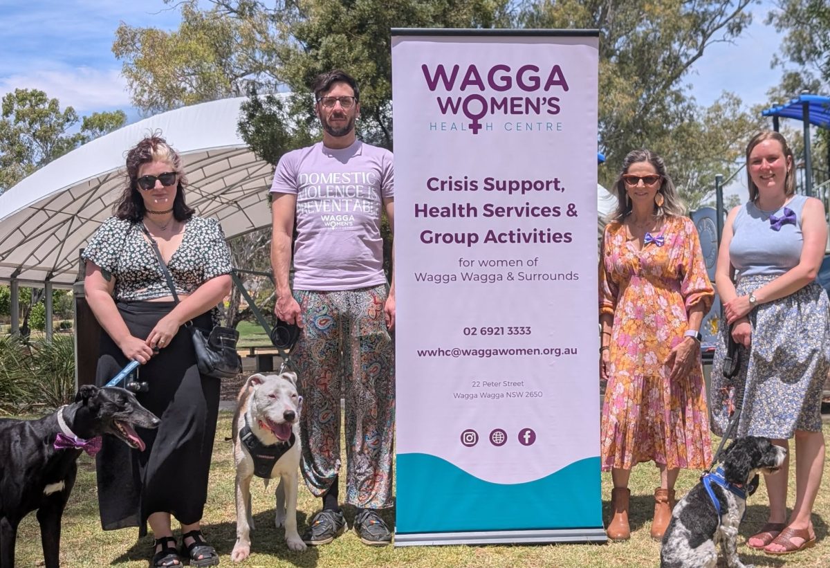 Pet owners Nikitta Redman, Steven and Jessica Horner and their dogs Lonnie, Bubblegum and Charlie will join WWHC president Vickie Burkinshaw at the Riverside Precinct for the pet parade this Sunday.