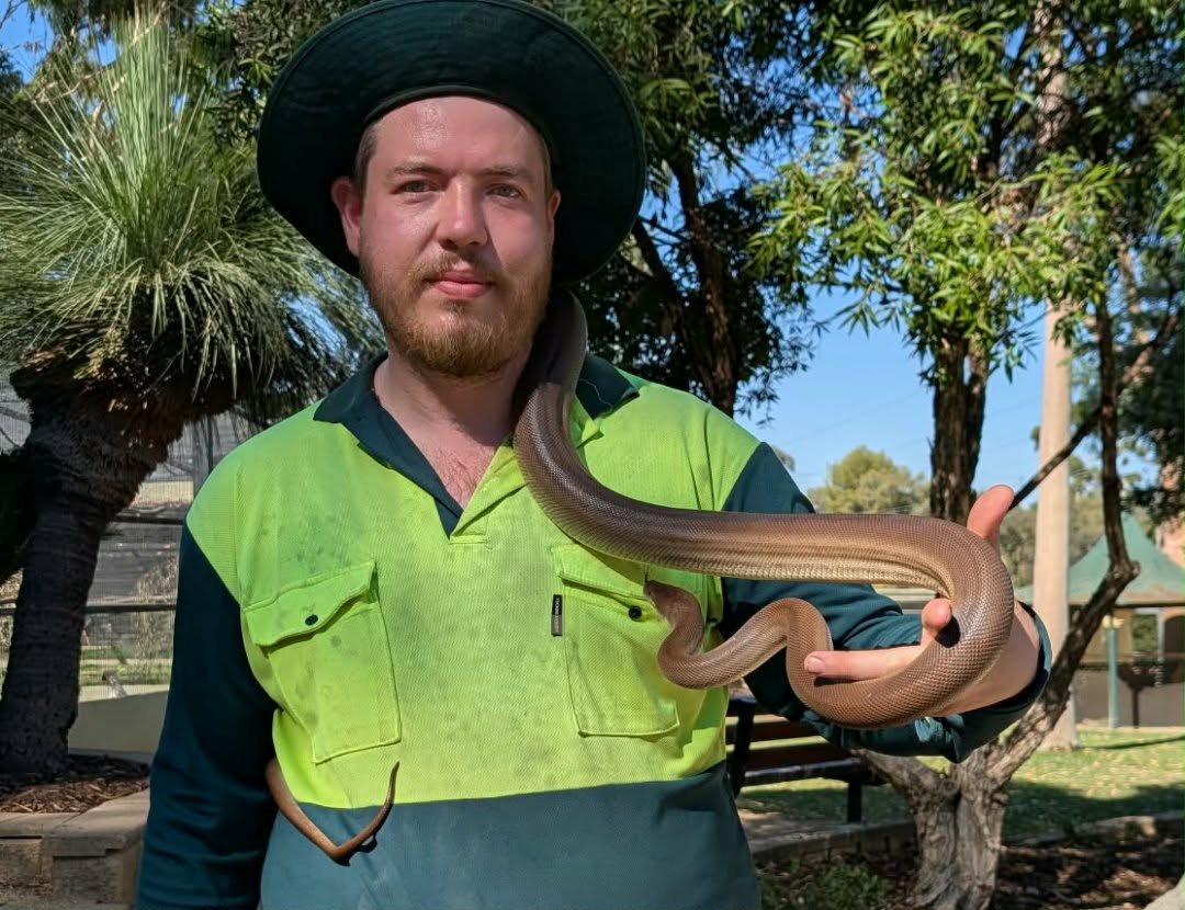 Man with snake
