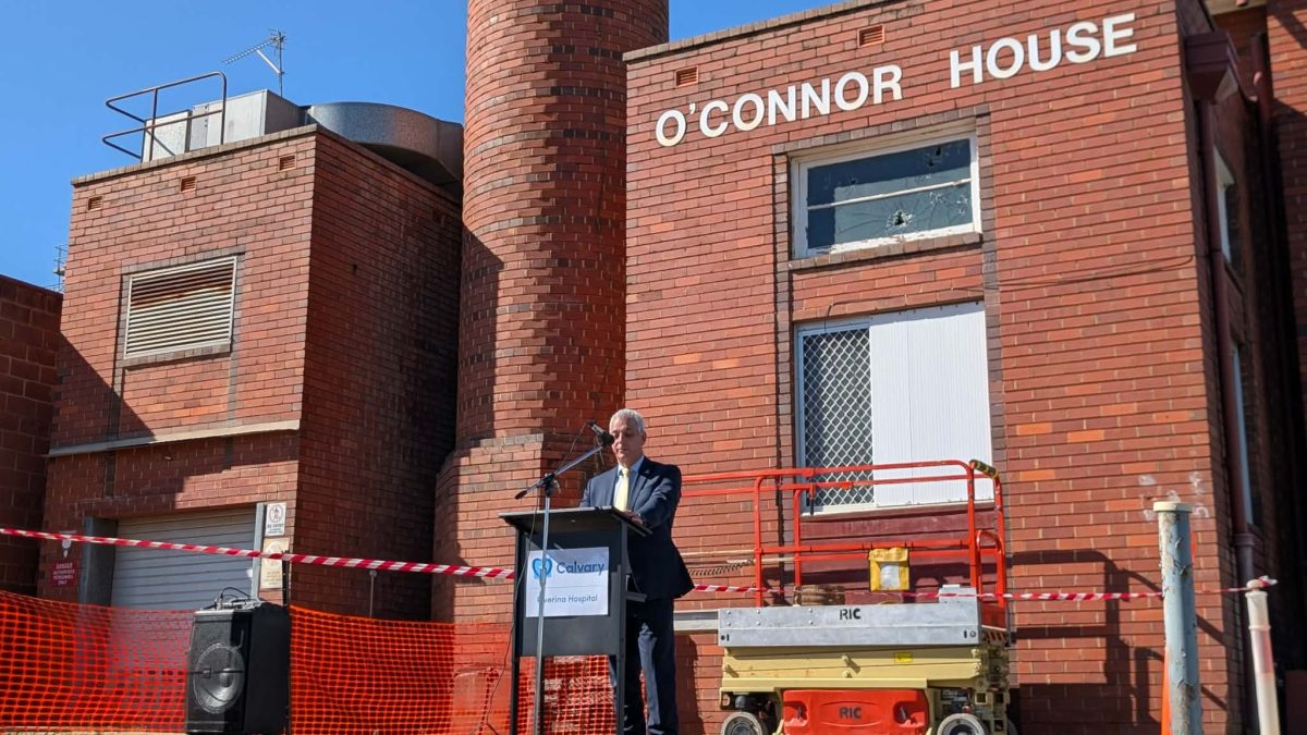 Calvary Hospital held a small ceremony reflecting on the importance of one of its oldest buildings, O'Connor House, which is set for demolition.