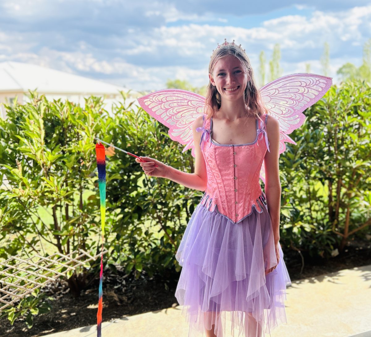 girl dressed like fairy 