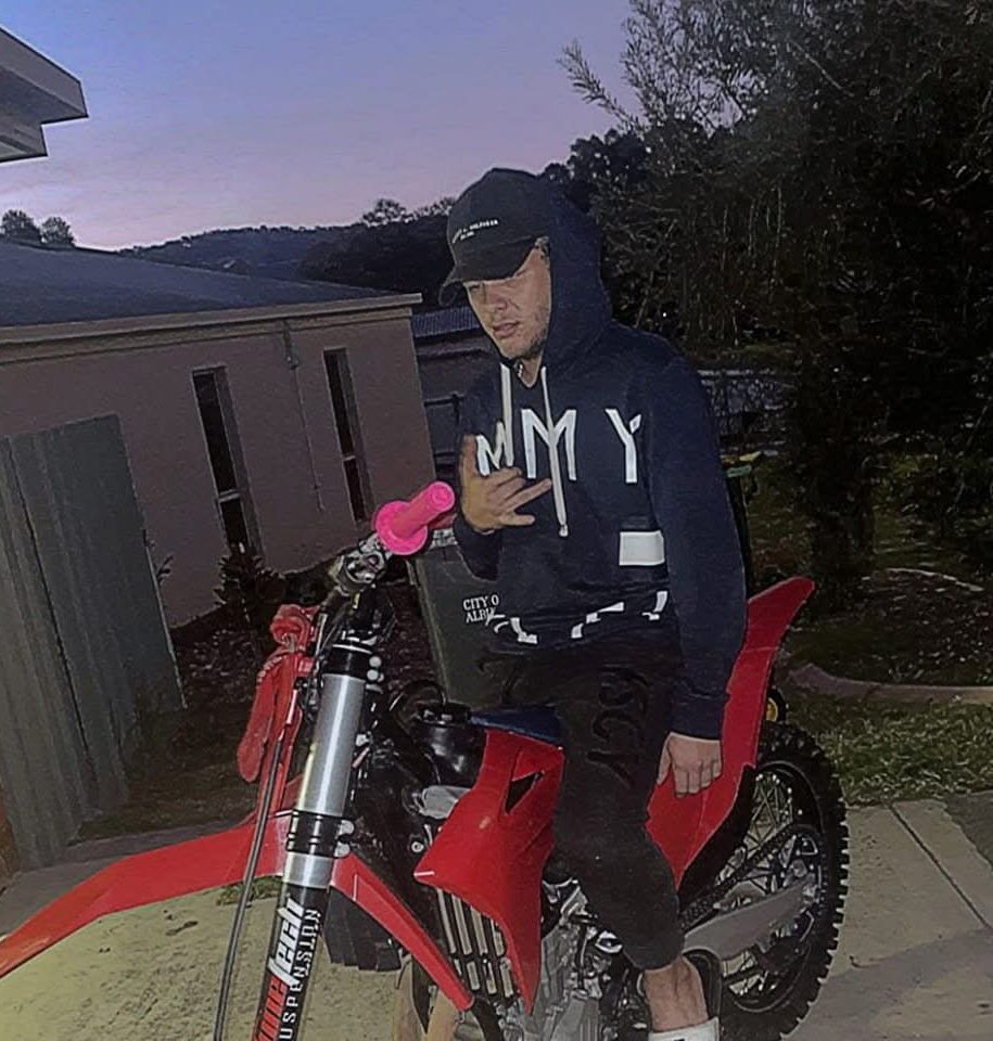 Izaak was injured on his motorbike.